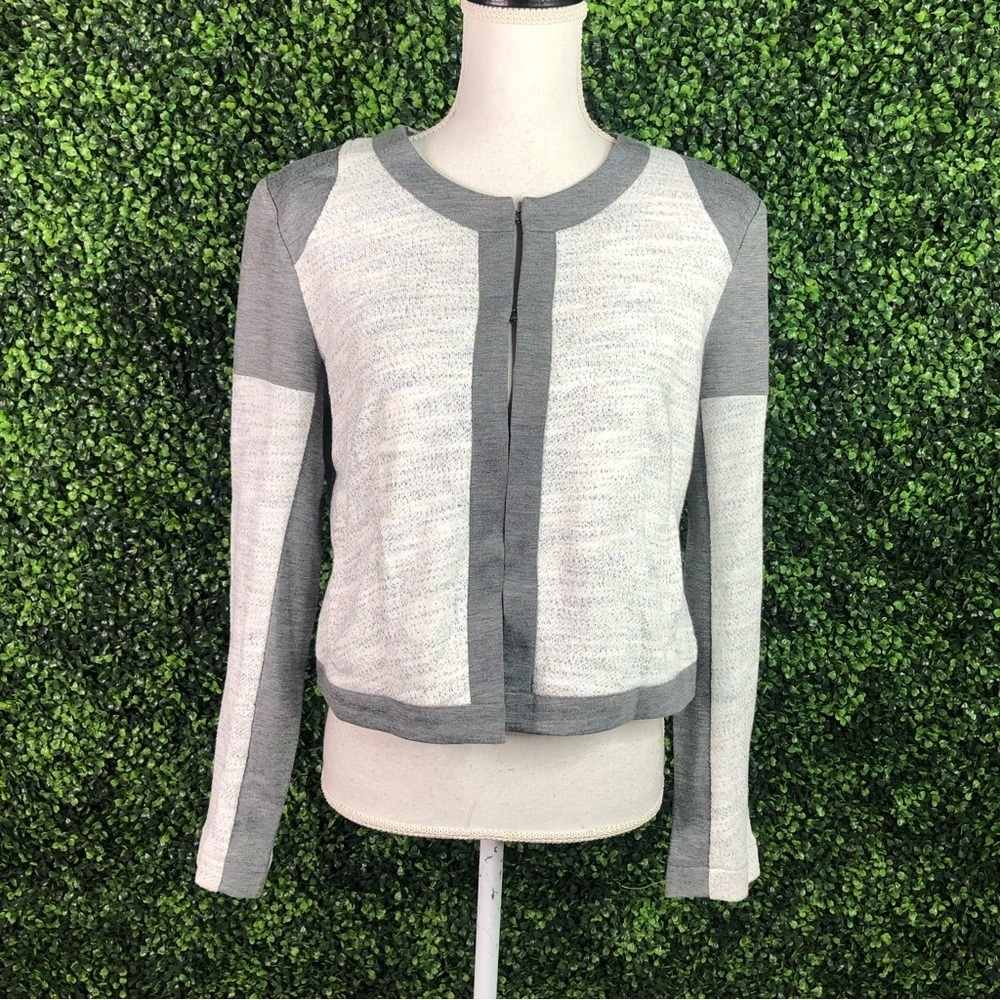 Nwot gray color block preppy Cabi‎ jacket